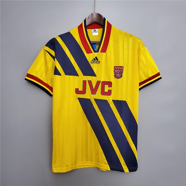 AAA Quality Arsenal 93/94 Away Yellow Soccer Jersey